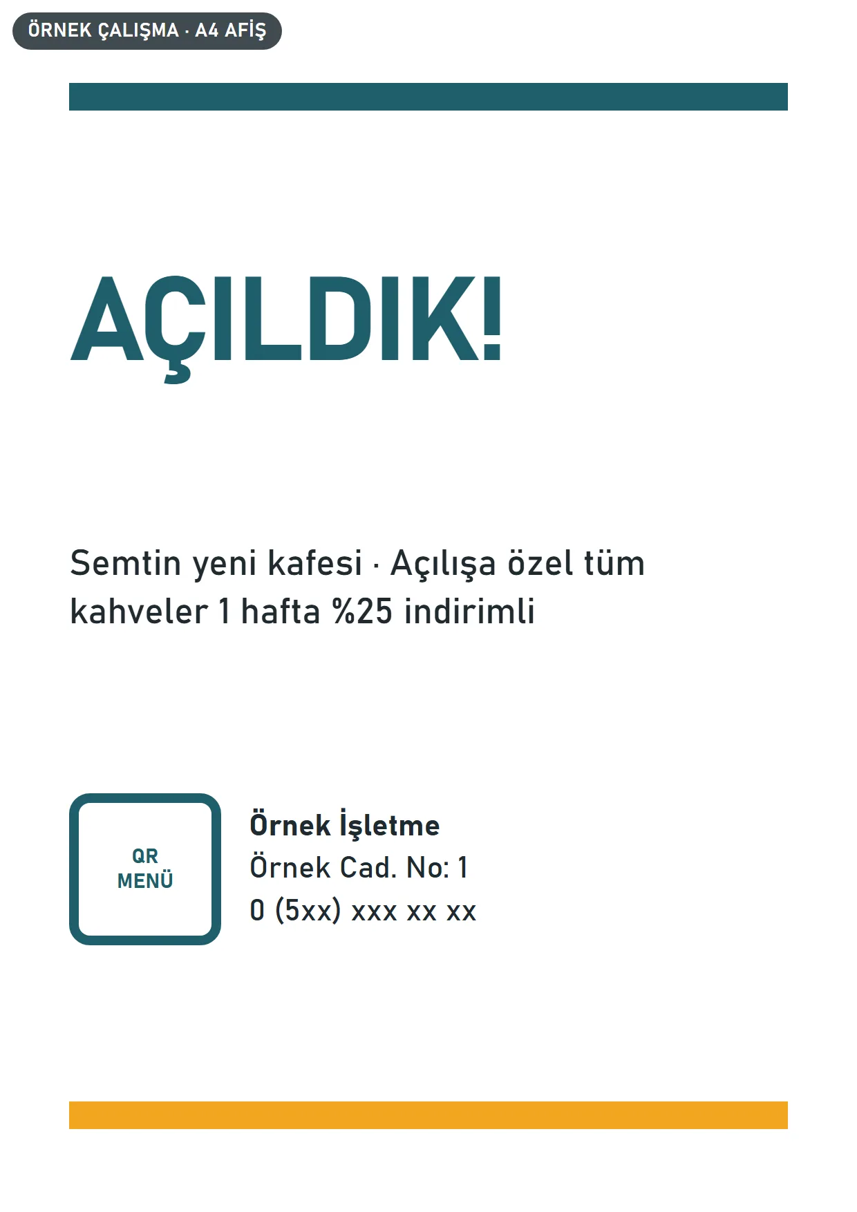 Örnek açılış afişi