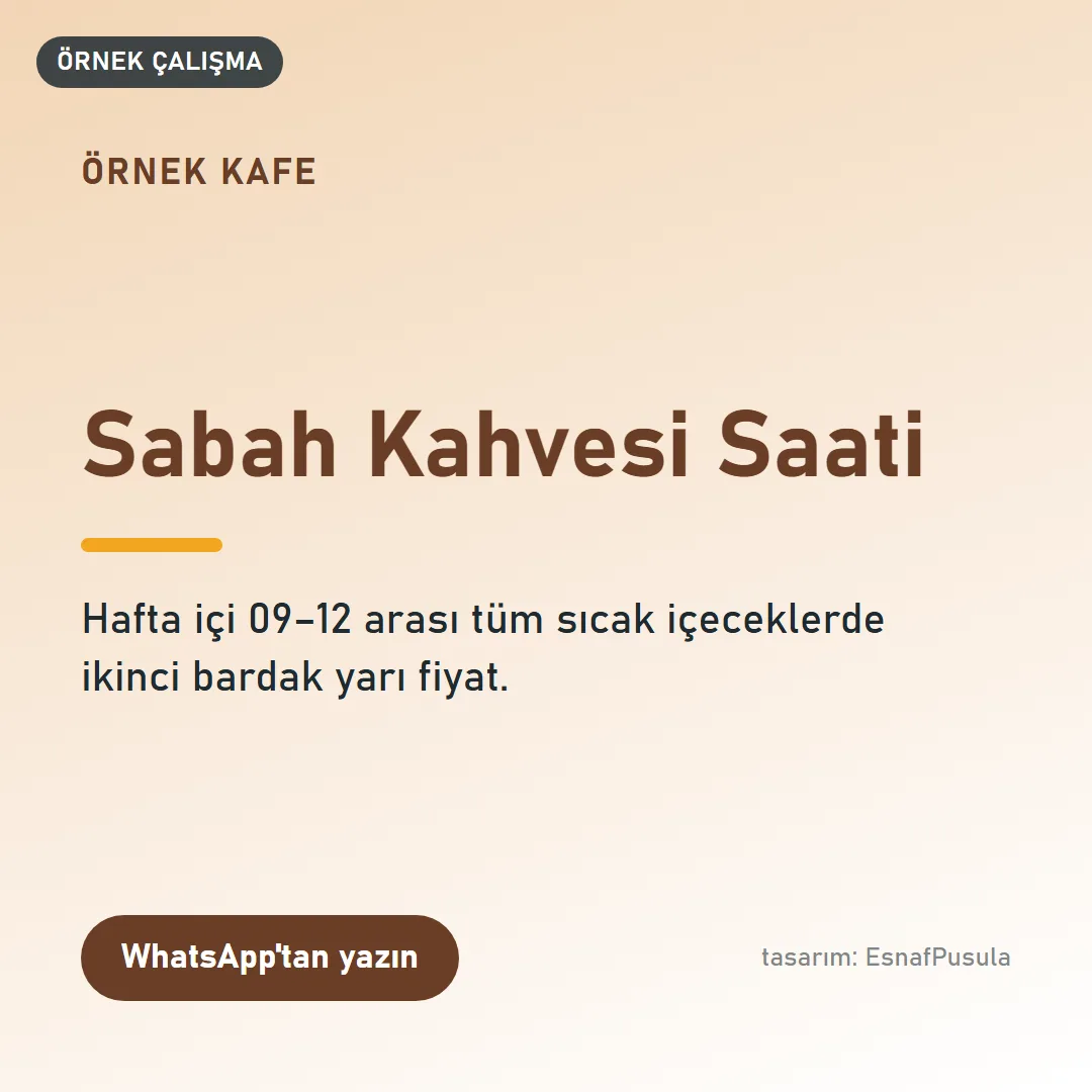 Örnek kafe Instagram gönderisi tasarımı