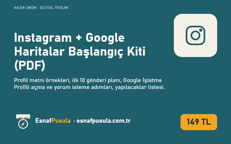 Instagram + Google Haritalar Başlangıç Kiti (PDF) kapak görseli