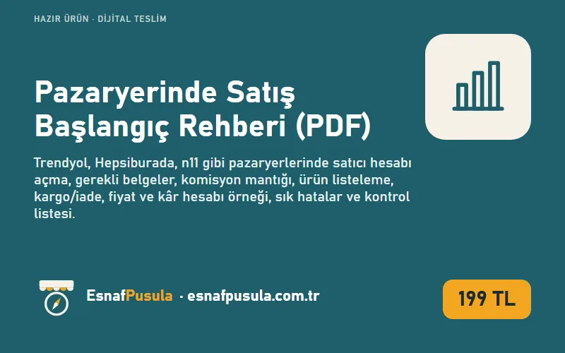 Pazaryerinde Satış Başlangıç Rehberi (PDF) kapak görseli